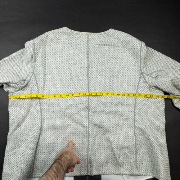 Lafayette 148 Tweed Zip Jacket Women's 3X Linen Blend Geometric Full Zip Blazer - Picture 14 of 16